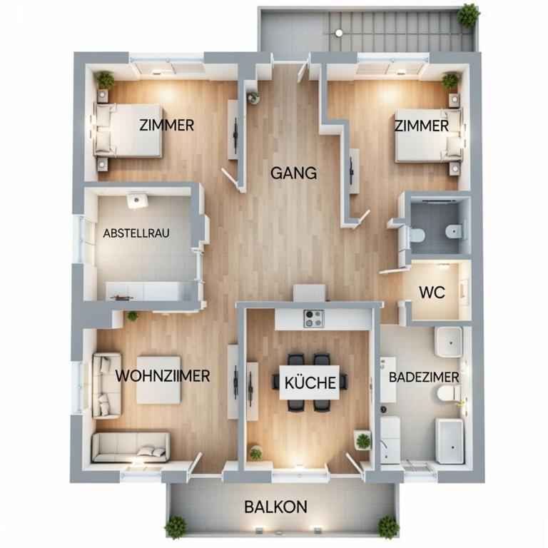 Ruhige Dachwohnung mit Bergblick - Passeiertal - Apartment mit 2 Schlafzimmern und Bergblick - 21