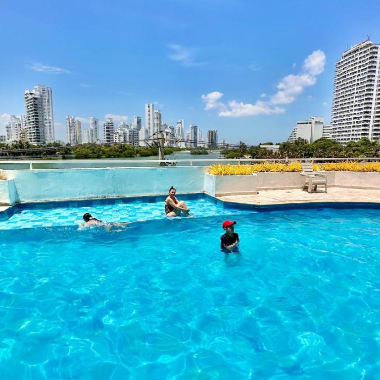 Vive Cartagena magica frente al mar y lago - Two-Bedroom Apartment with Balcony and Sea View - 2