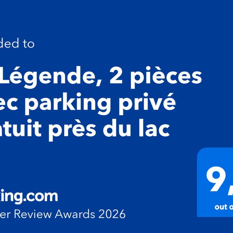 La Légende, 2 pièces avec parking privé gratuit près du lac - Appartamento con 1 Camera da Letto - 12