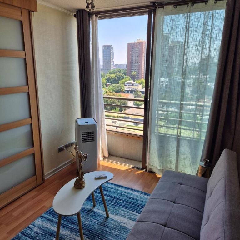 Vista a Cerro San Cristobal - Cama King y AC - Céntrico - One-Bedroom Apartment with City View - 2
