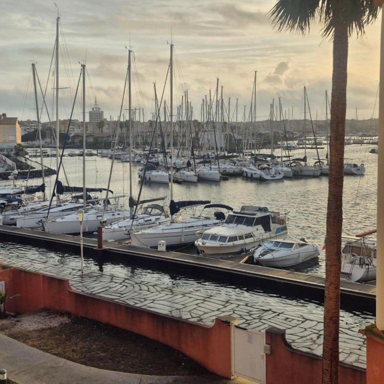Le Matago A28, Studio vue port, clim, parking, piscine - Studio - Vue sur Mer - 1