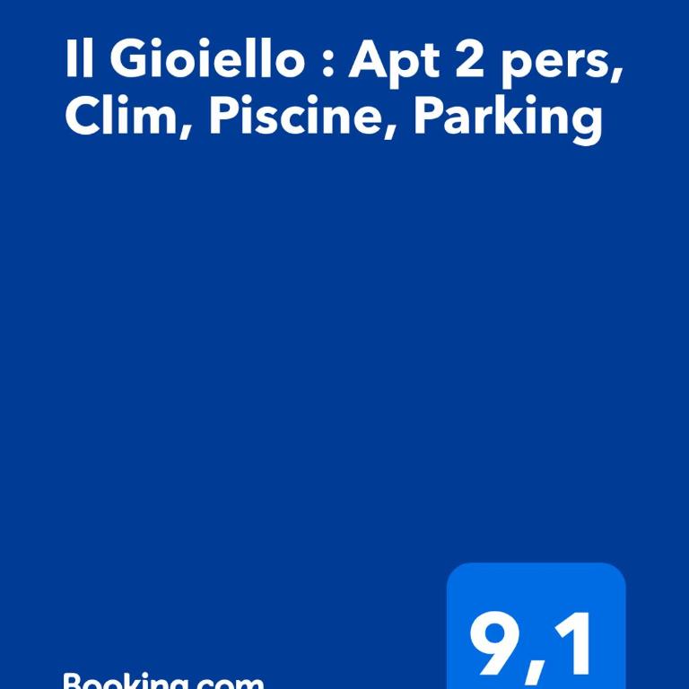 Il Gioiello : Apt 2 pers, Clim, Piscine, Parking - Appartement 1 Chambre - 3