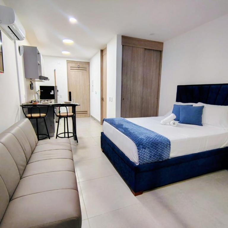 Apartamento de lujo en Santa Marta - One-Bedroom Apartment with Balcony and Sea View - 1