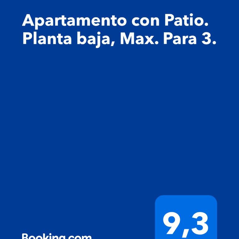 Apartamento con Patio. Planta baja, Max. Para 3. - One-Bedroom Apartment - 70