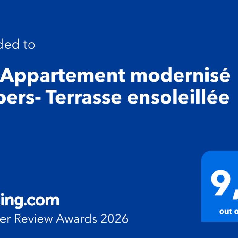 Bel Appartement modernisé - 4 pers- Terrasse ensoleillée - Appartement 2 Chambres - 14