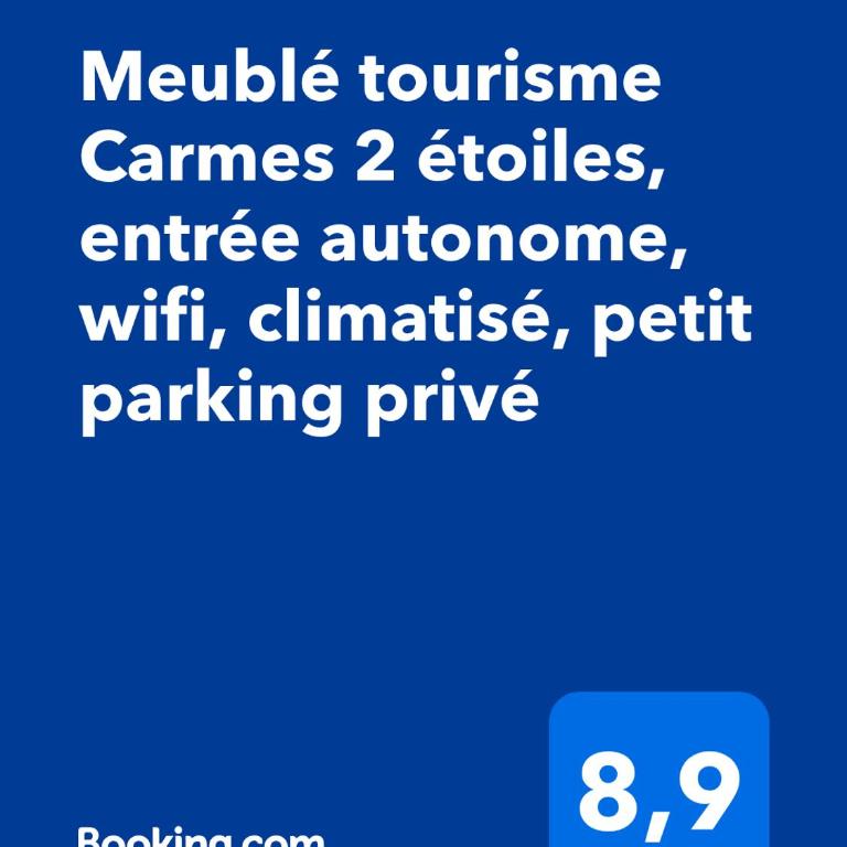 Meublé classé Carmes , entrée autonome, wifi, climatisé, petit parking privé - Studio-Apartment - 13
