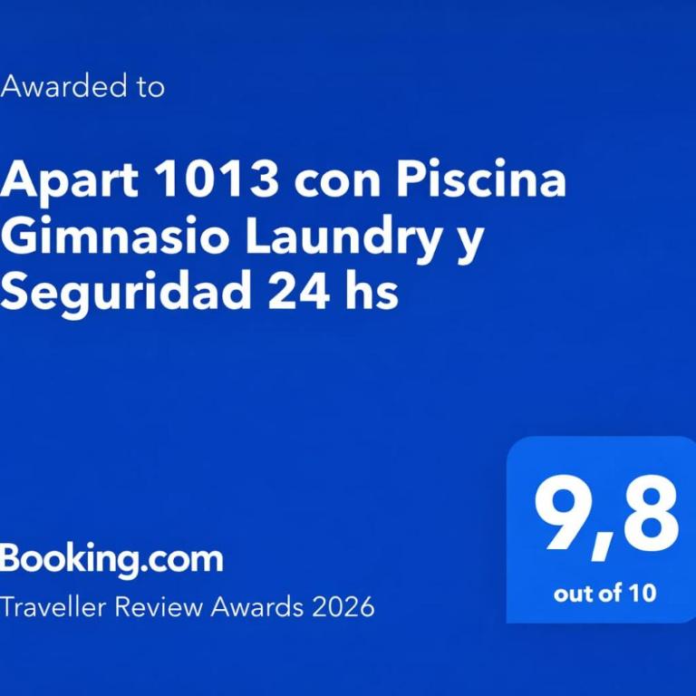 Apart 1013 con Piscina Gimnasio Laundry y Seguridad 24 hs - Apartamento de 1 dormitorio - 2