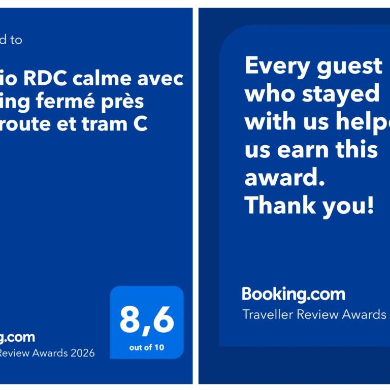 Studio RDC calme avec parking fermé près autoroute et tram C - One-Bedroom Apartment - 8