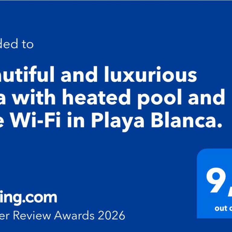 Beautiful and luxurious villa with heated pool and free Wi-Fi in Playa Blanca. - Two-Bedroom Villa - 10