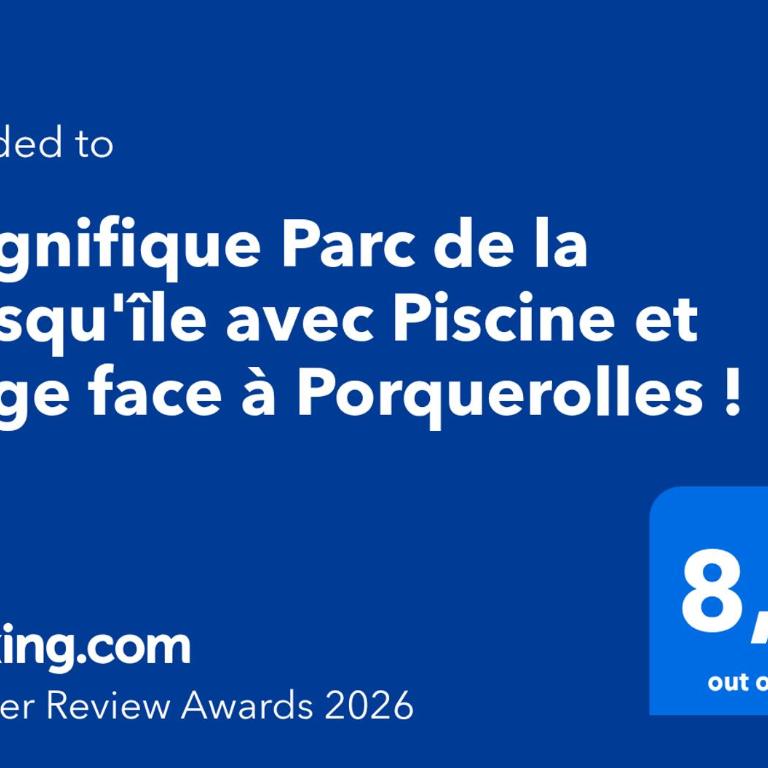 HYERES, Magnifique Parc de la Presqu'île avec Piscine et Plage face à Porquerolles ! - Apartment - 54
