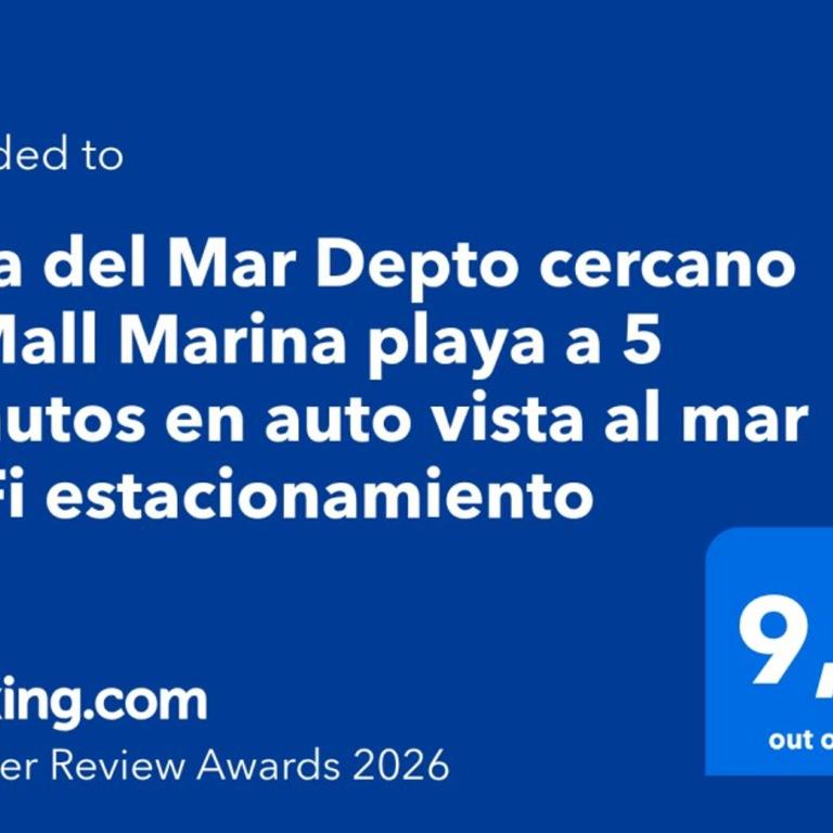 Viña del Mar Depto cercano al Mall Marina playa a 5 minutos en auto vista al mar WiFi estacionamiento - Three-Bedroom Standard Apartment - 33