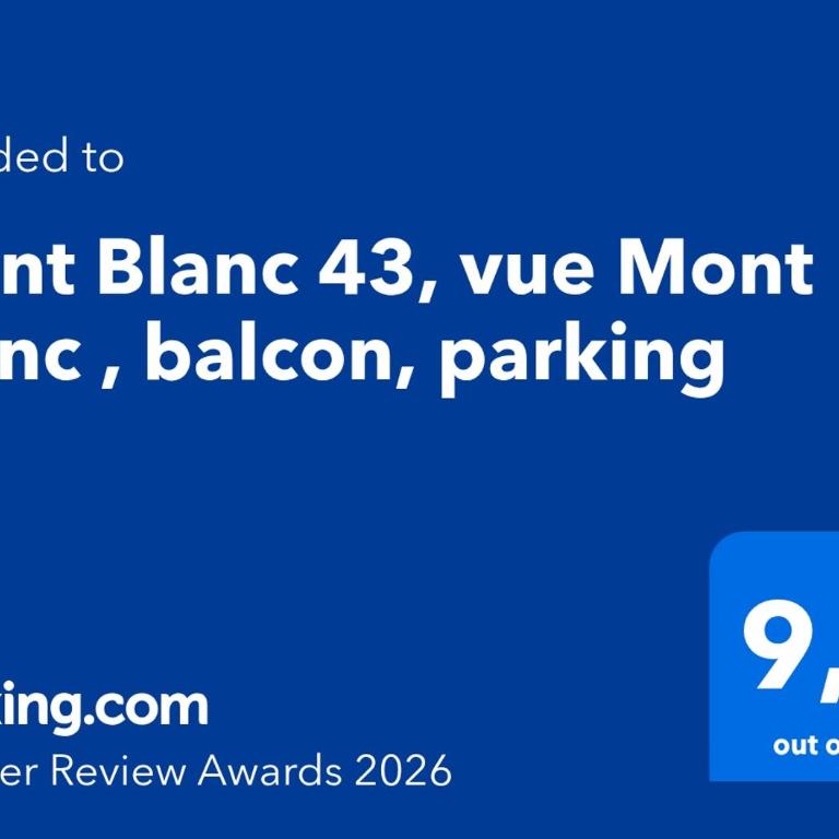 Mont Blanc 43, vue Mont Blanc , balcon, parking - Appartement 1 Chambre - 2