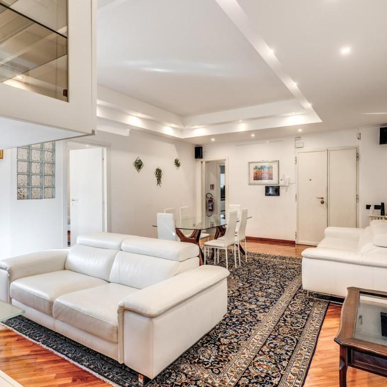 White Vatican Apartment - Two-Bedroom Apartment with Balcony - 2