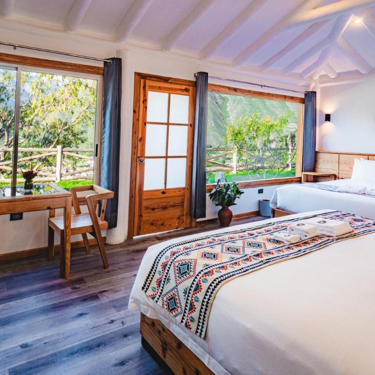 Tara Vegan Lodge - Sacred Valley - Double or Twin Room with Mountain View - 4