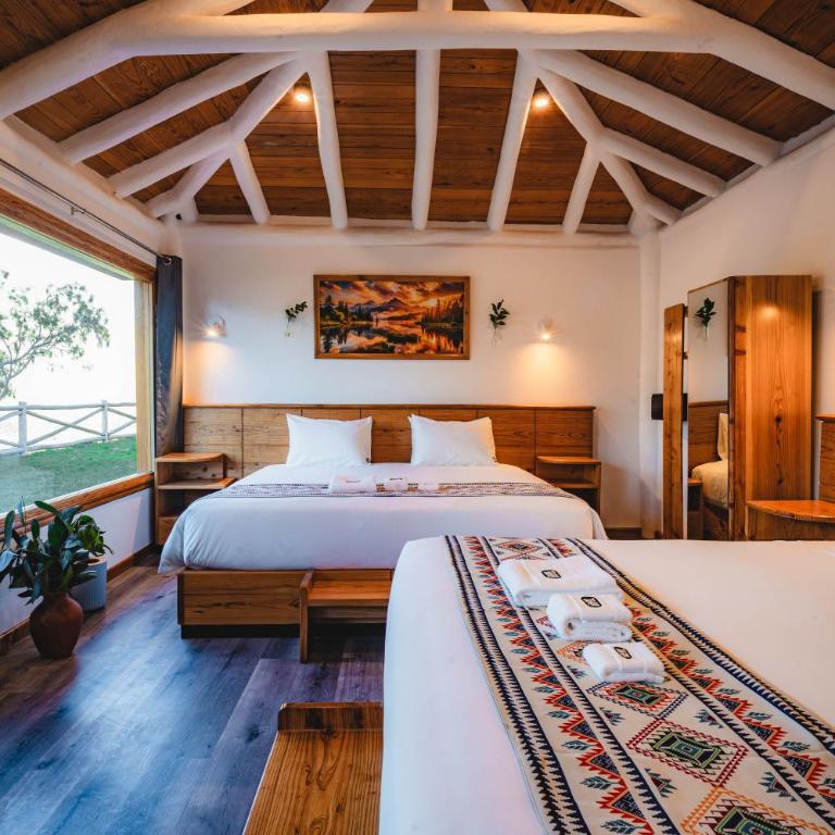 Tara Vegan Lodge - Sacred Valley - Double or Twin Room with Mountain View - 8