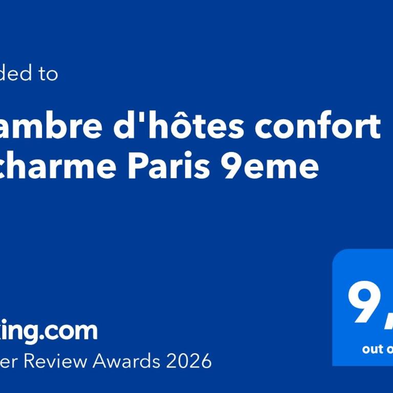 Chambre d'hôtes confort et charme Paris 9eme - Chambre Double avec Salle de Bains Privative - 2