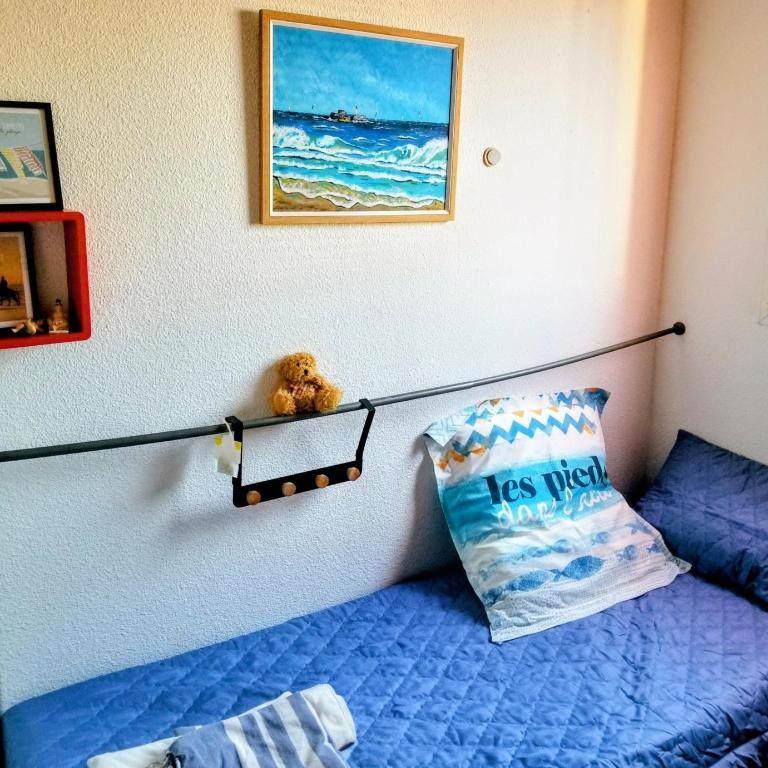 MOM' Blue Paradise Front De Mer 3 étoiles 61 m2 CAP'Diem 3 Clim - Idéal pr un Séjour de 15j ou plus ! Wifi, lit 160 - 4è Ascenseur, Parking, Piscine, Pétanque, Ping-pong - Pistes cyclables - Golf & Tennis à 10 mn - Apartment with Sea View - 42