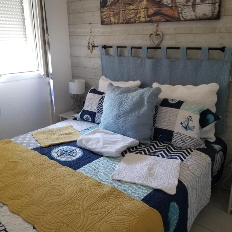 MOM' Blue Paradise Front De Mer 3 étoiles 61 m2 CAP'Diem 3 Clim - Idéal pr un Séjour de 15j ou plus ! Wifi, lit 160 - 4è Ascenseur, Parking, Piscine, Pétanque, Ping-pong - Pistes cyclables - Golf & Tennis à 10 mn - Apartment with Sea View - 62