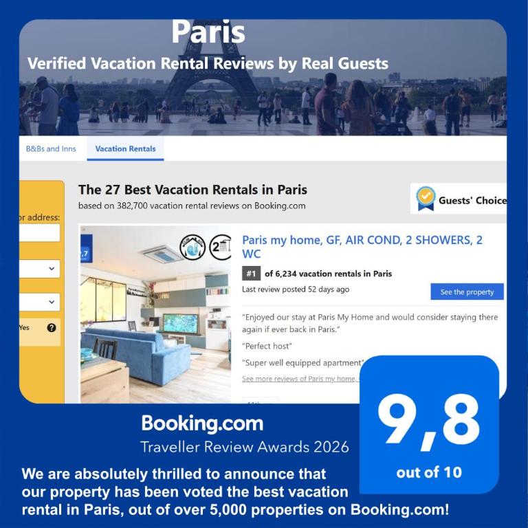 Paris my home, GF, AIR COND, 2 SHOWERS, 2 WC - Apartment - Ground Floor - 4