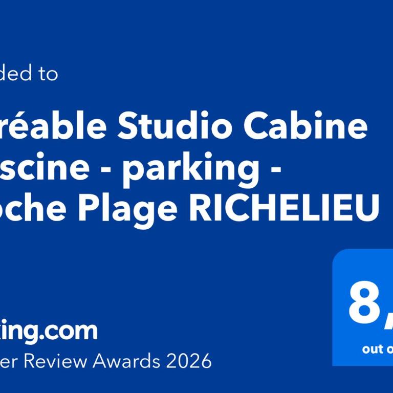 Agréable Studio Cabine - Clim-Piscine-Parking - proche Plage RICHELIEU - Appartement - 29
