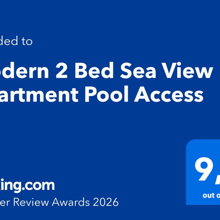 Modern 2 Bed Sea View Apartment Pool Access - Apartamento de 2 dormitorios con balcón y vistas al mar - 25