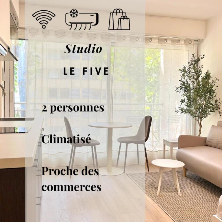 112 - Le Five, Studio, Clim, Terrasse, Parking - Studio mit Terrasse - 1