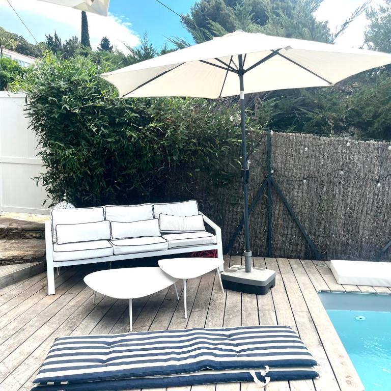 Petite maison indépendante, vue mer, terrasse, piscine chauffée - Maison 1 Chambre - 3