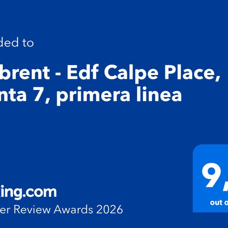 Clubrent - Edf Calpe Place, planta 7, primera linea - Apartamento de 2 dormitorios - 28