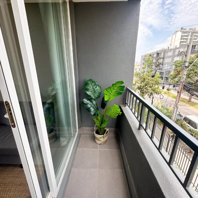 Depto moderno cerca del Estadio Nacional con Check in digital y Parking - Two-Bedroom Apartment - 19
