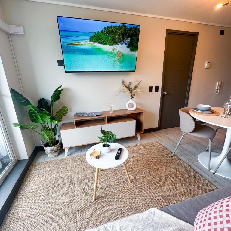 Depto moderno cerca del Estadio Nacional con Check in digital y Parking - Two-Bedroom Apartment - 4