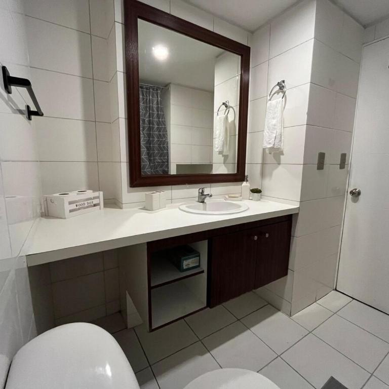 View of Santa Lucia, pool and Lastarria Connection - One-Bedroom Apartment - 18