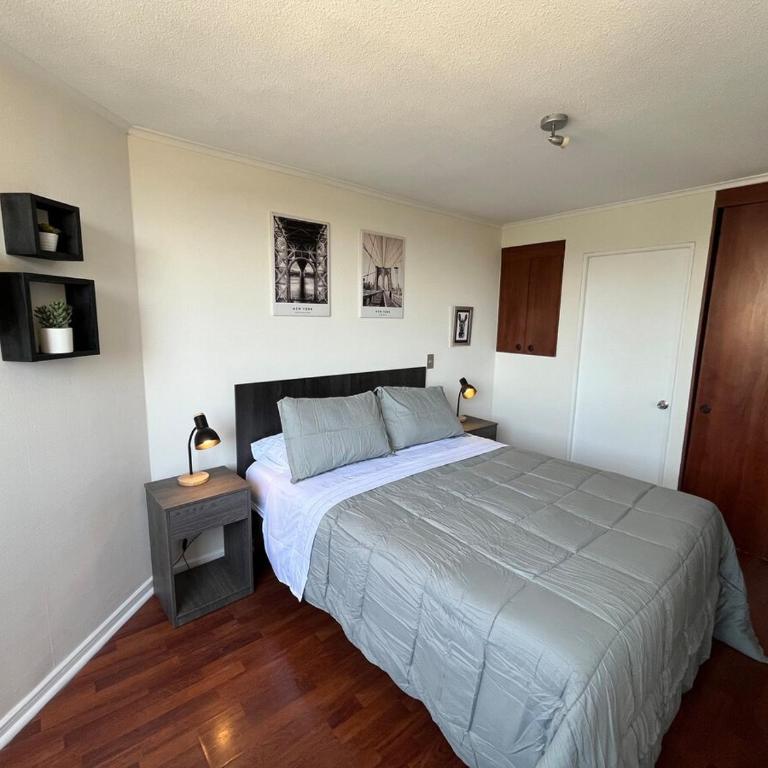 View of Santa Lucia, pool and Lastarria Connection - One-Bedroom Apartment - 22