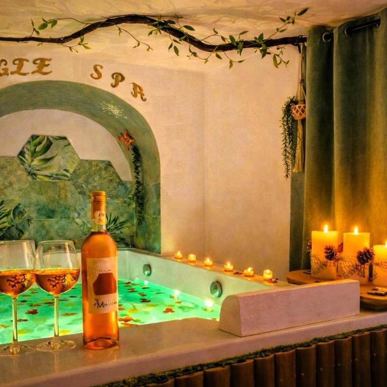 Jungle Spa - Cocon tropical et romantique avec balnéo en plein coeur de Pézenas ! - Appartement 1 Chambre - 1