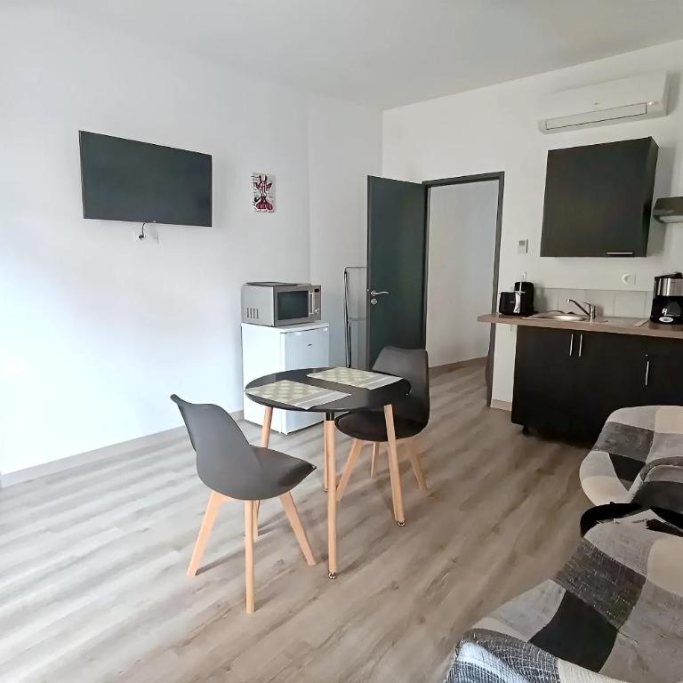 appt 4, 1er étage, un T2 avec une terrasse frontale commune dans une bâtisse de charme historique avec parking sur réservation - Apartment mit 1 Schlafzimmer - 1