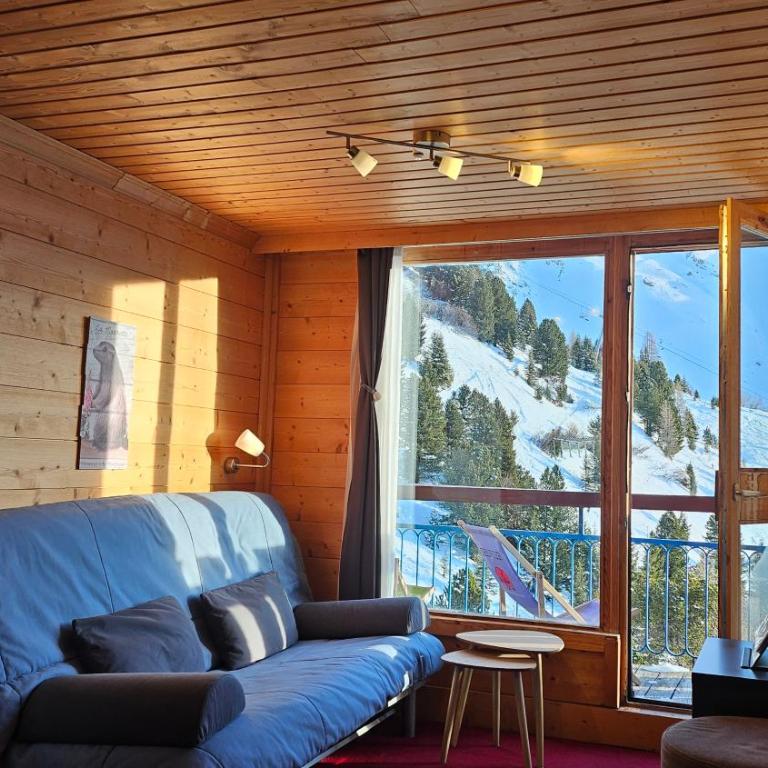 Plein Sud, skis aux pieds, linge & ménage inclus---South-facing, SKI-IN-OUT, all included---Arc 2000, Le Varet - Appartement 1 Chambre avec Balcon et Vue sur les Montagnes - 1