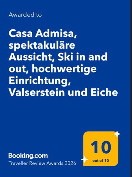 Casa Admisa, spektakuläre Aussicht, Ski in and out, hochwertige Einrichtung, Valserstein und Eiche - Apartment mit 2 Schlafzimmern - 43