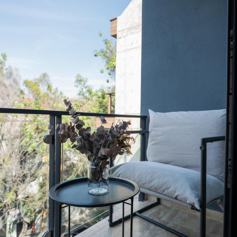 Stylish Studio with Private Balcony in Roma Norte - Apartamento de 1 dormitorio - 32
