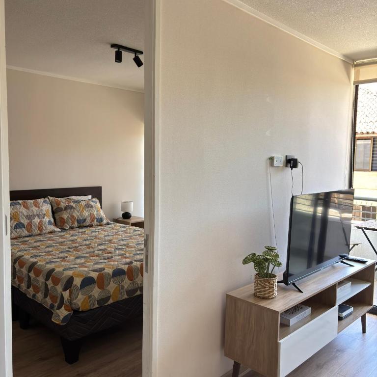 Moderno y acogedor depto cercano a Portal Ñuñoa y Estadio Nacional - One-Bedroom Apartment - 13