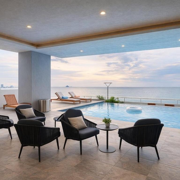 24k Propiedades Premium Condo on Malecon with Ocean View Sleeps 6 - Two-Bedroom Apartment - 11