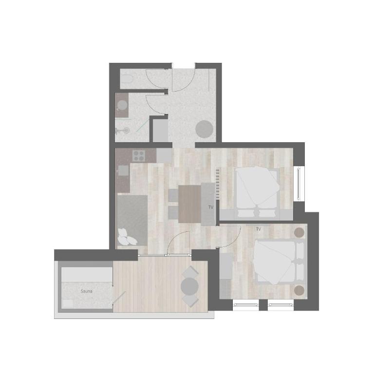 Carpe Solem Kaprun Apartments 4-Sterne-Superior by ALPS RESORTS - Two-Bedroom Basement Apartment with Sauna and Terrace - 11