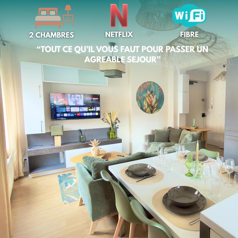 Abyssea - Évasion Tropicale - Netflix - Centre - Appartement 2 Chambres - 32