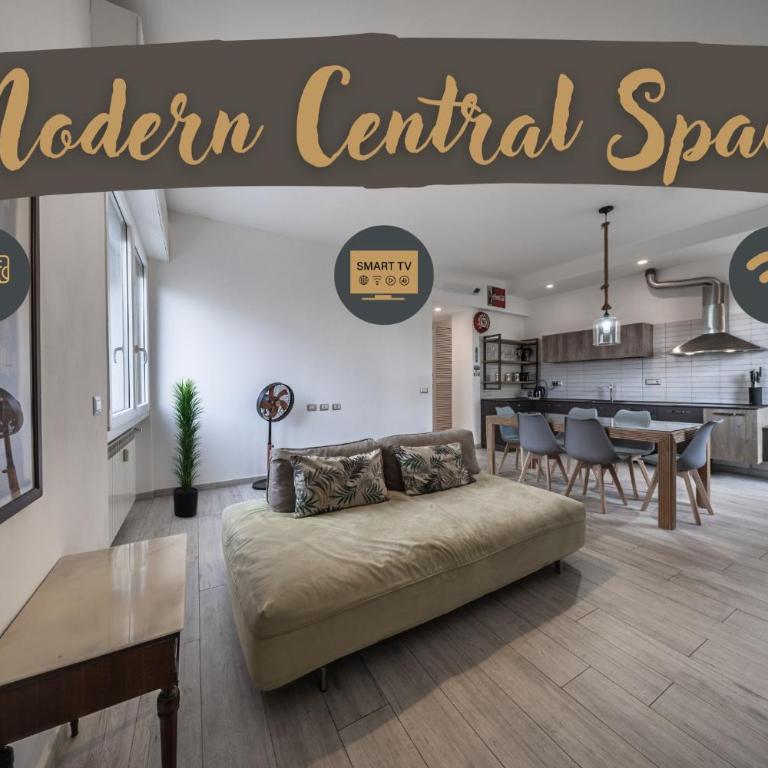 Modern Central Space - Mare 5 min - AC - WiFi - Appartamento con 2 Camere da Letto - 1