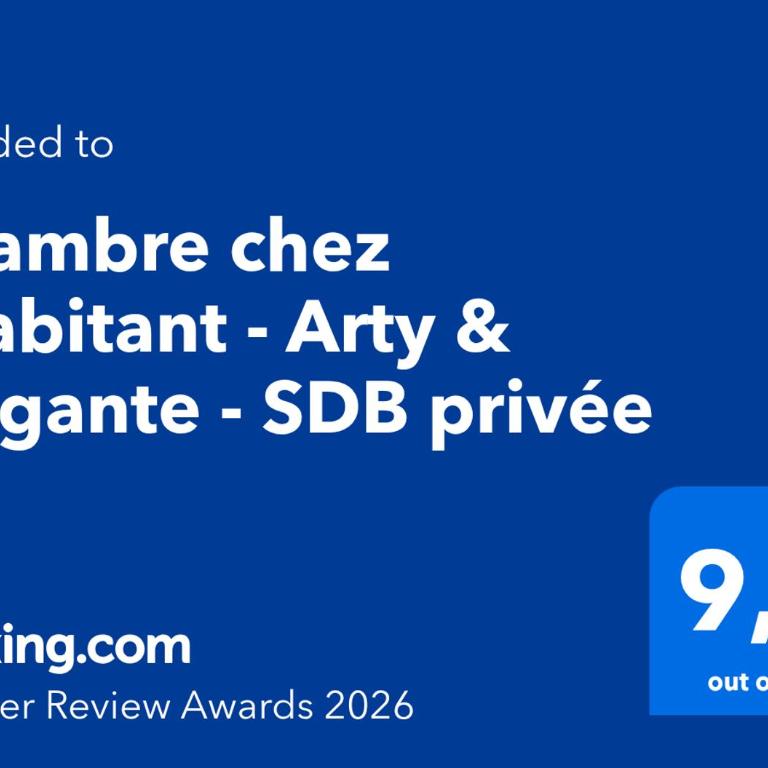 Chambre chez l'habitant - Arty & Élégante - SDB privée - Chambre Double avec Salle de Bains Privative - 26