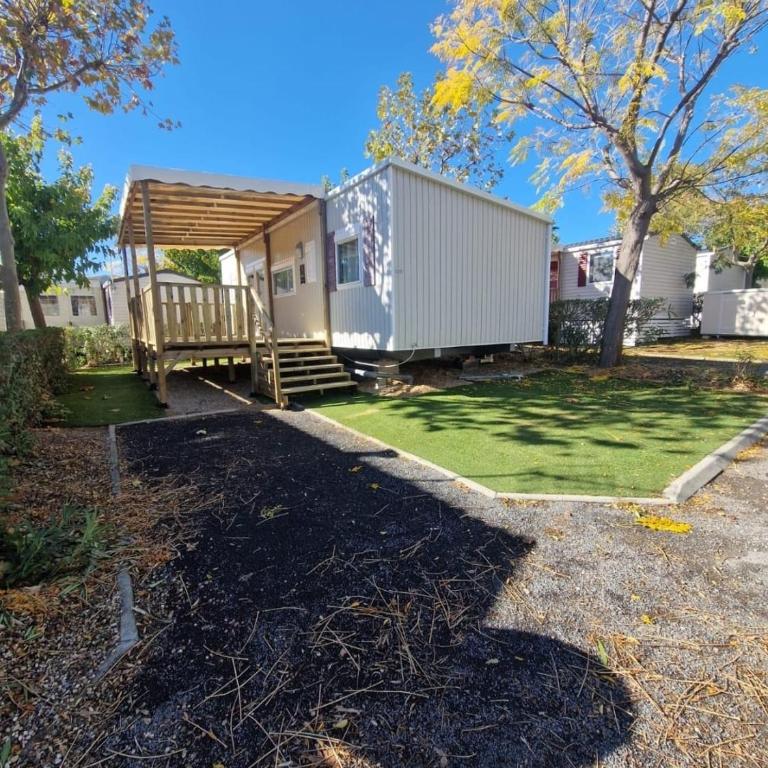 Mobil-home Évasion Valras tout confort 40 m2 - Camping Les Sables du Midi Valras-Plage - Bungalow mit 3 Schlafzimmern - 52