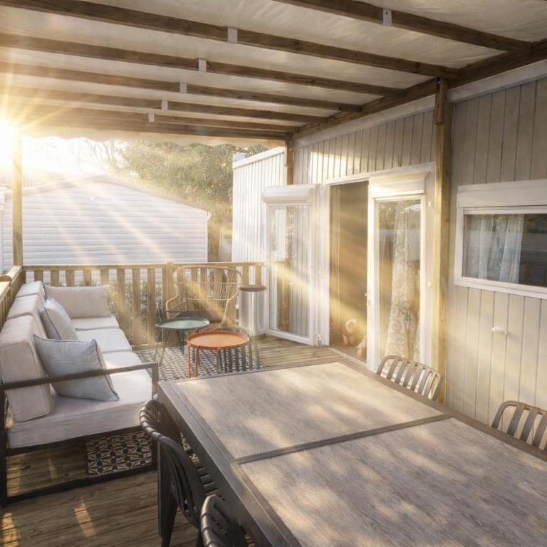 Mobil-home Évasion Valras tout confort 40 m2 - Camping Les Sables du Midi Valras-Plage - Bungalow mit 3 Schlafzimmern - 6