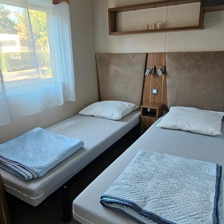 Mobil-home Évasion Valras tout confort 40 m2 - Camping Les Sables du Midi Valras-Plage - Bungalow mit 3 Schlafzimmern - 36