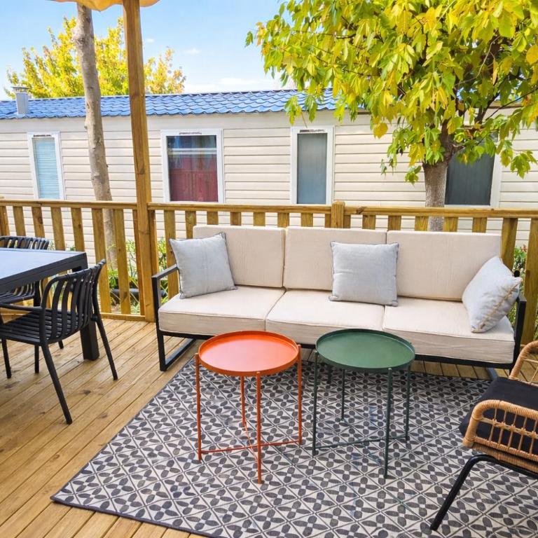 Mobil-home Évasion Valras tout confort 40 m2 - Camping Les Sables du Midi Valras-Plage - Bungalow mit 3 Schlafzimmern - 9