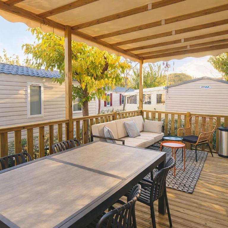 Mobil-home Évasion Valras tout confort 40 m2 - Camping Les Sables du Midi Valras-Plage - Bungalow mit 3 Schlafzimmern - 7