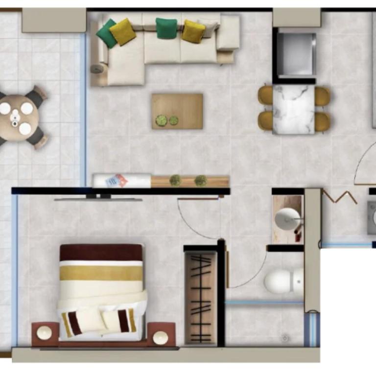 Apartamento en Santa Marina - One-Bedroom Apartment with Balcony - 4