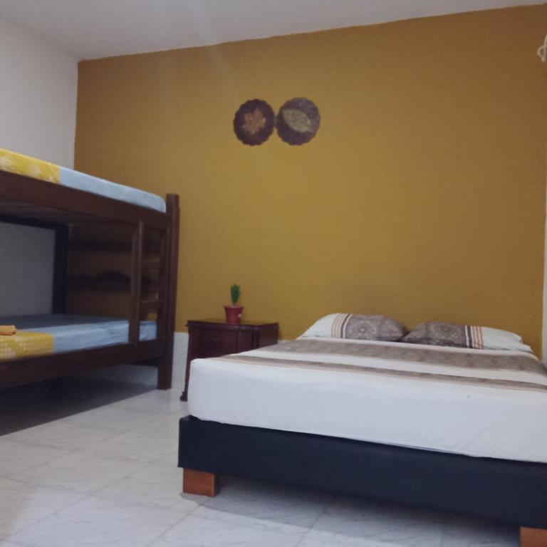 Caribe Sunshine Gold Hostel Habitaciones - Habitación Doble con baño privado - 1 o 2 camas - 1